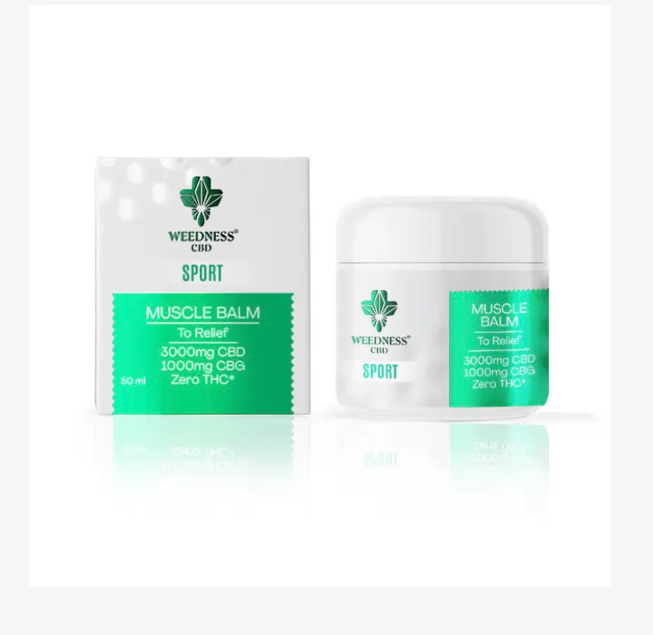 Muscle balm : soport bálsamo de alivio muscular.3000mg CBD y 1000mg CBG  - Cáñamo industrial uso aromático